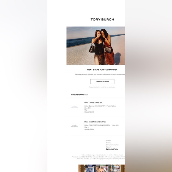 Tory Burch Blake Canvas Jumbo Tote In CANVAS / PINK PASTRY /
PASTEL YELLOW - Picture 12 of 12